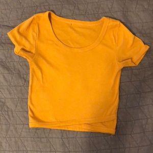 Yellow crop top
